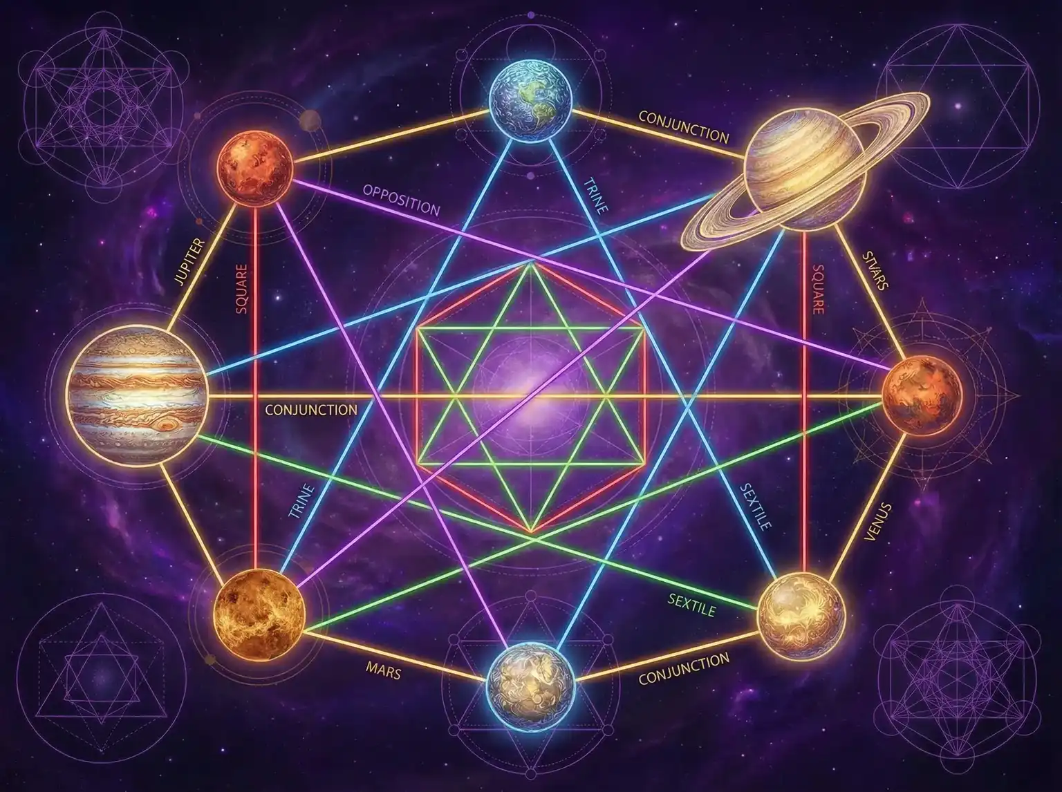 行星相位解读 - 呦女视频 | 占星学进阶